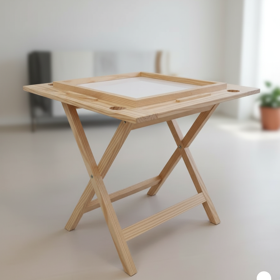 Mesa Dominó Plegable Personalizada de Pino