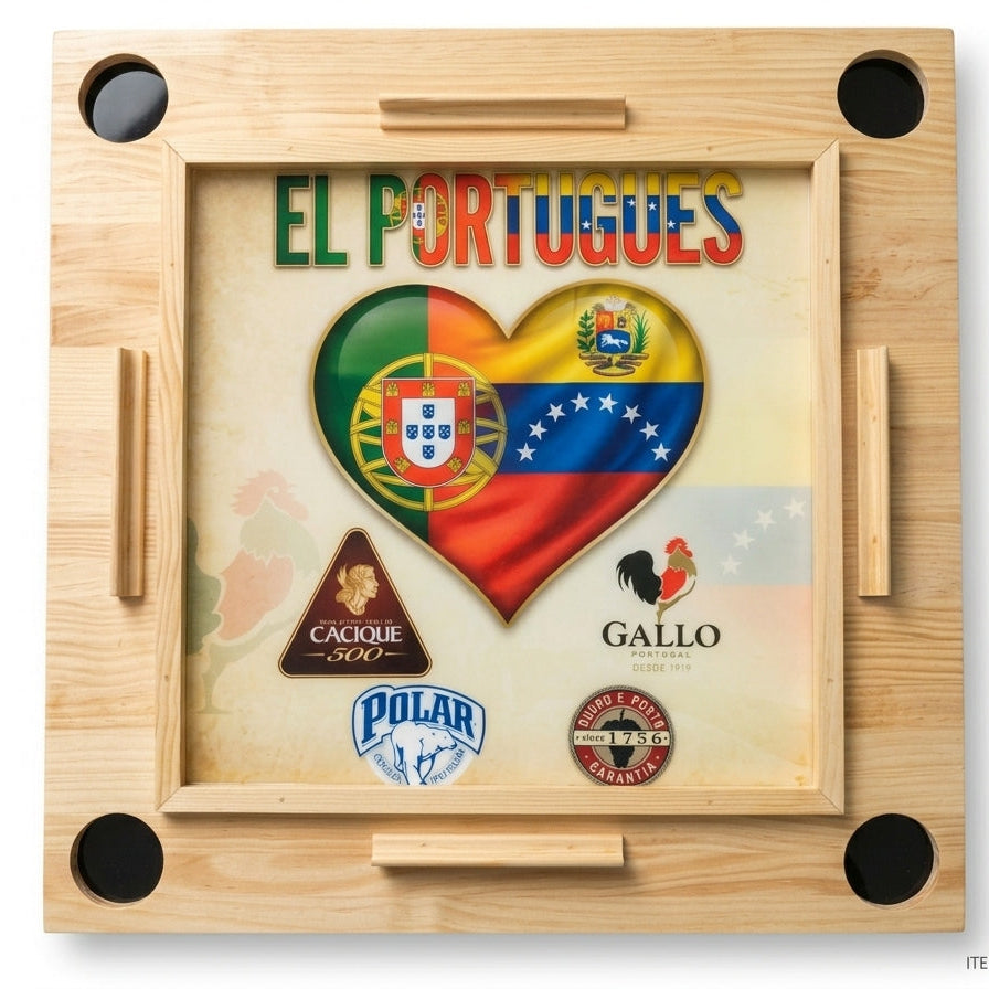 Mesa Dominó Plegable Personalizada de Pino