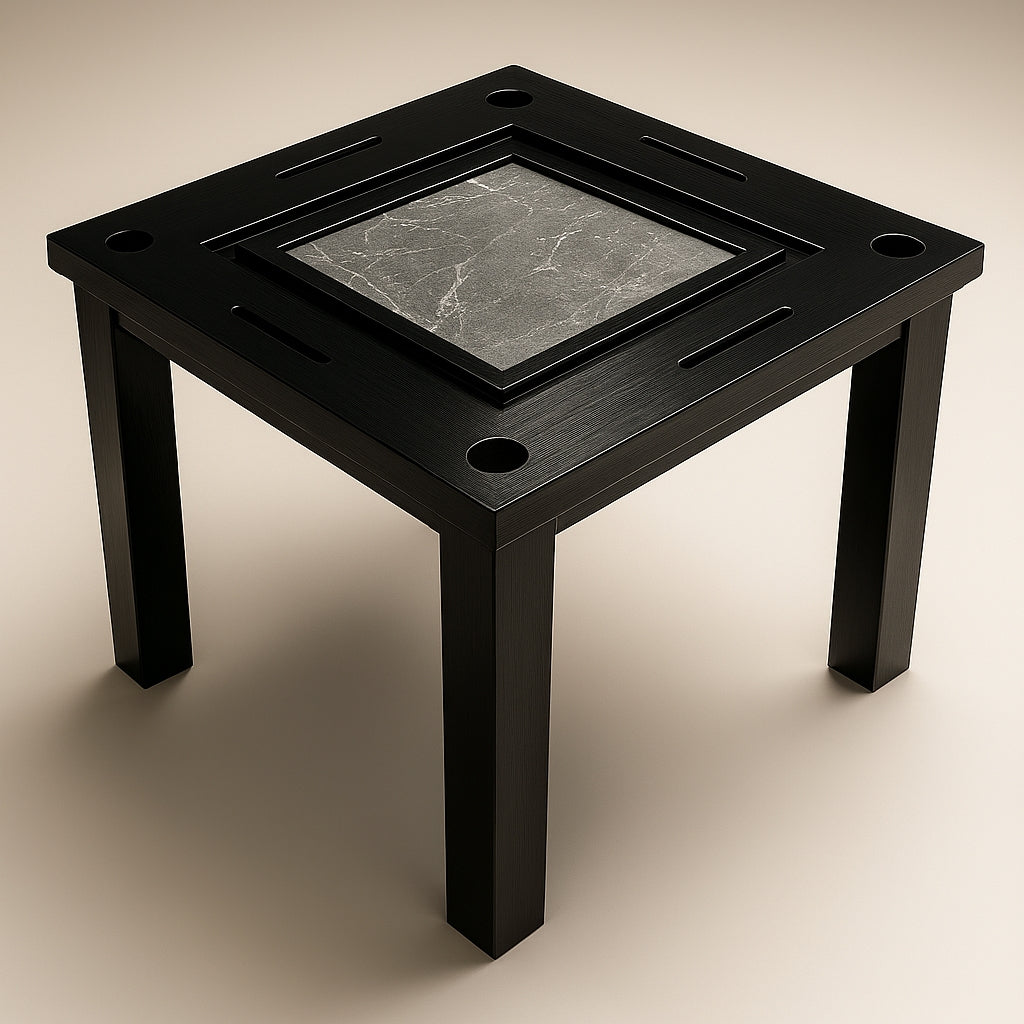 Mesa de Dominó DeLuxe en Madera Maciza y Mármol