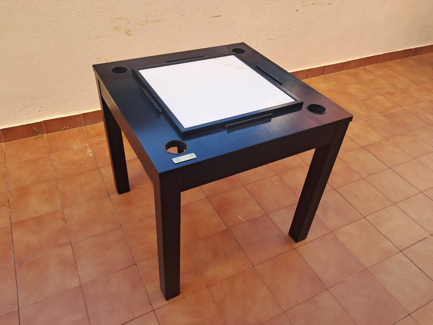 Mesa de Dominó DeLuxe en Madera Maciza y Mármol