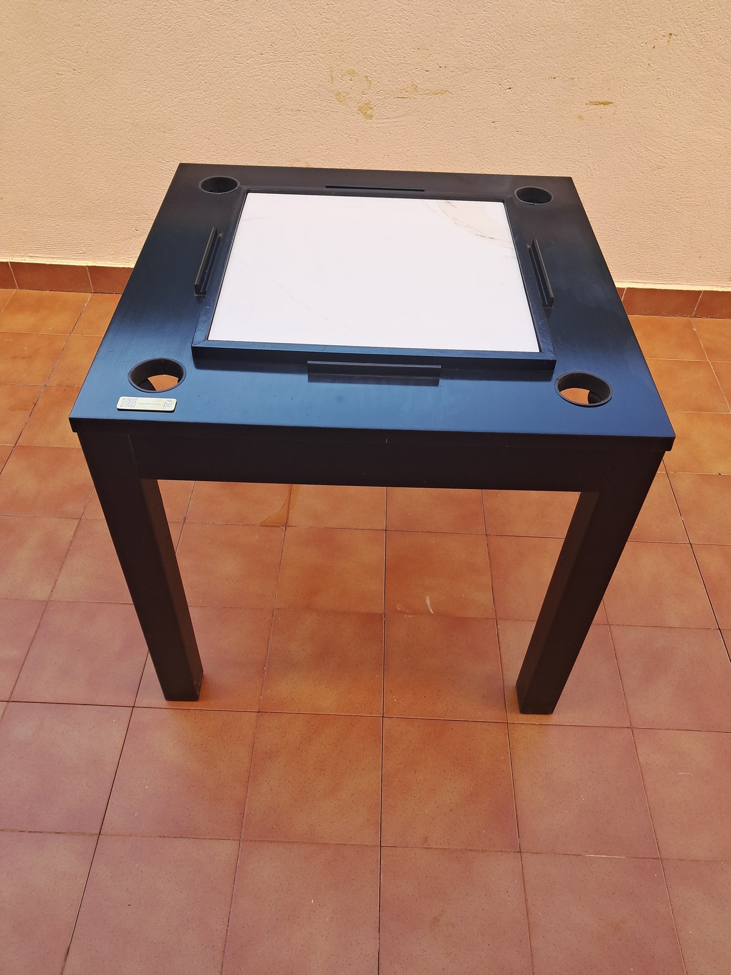 Mesa de Dominó DeLuxe en Madera Maciza y Mármol