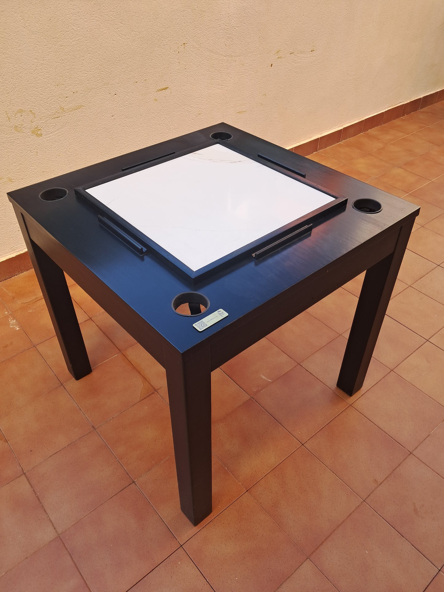 Mesa de Dominó DeLuxe en Madera Maciza y Mármol