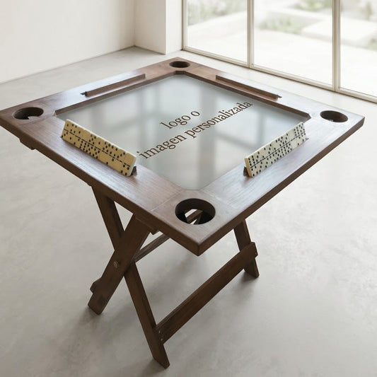 Mesa Dominó Plegable Personalizada de Pino