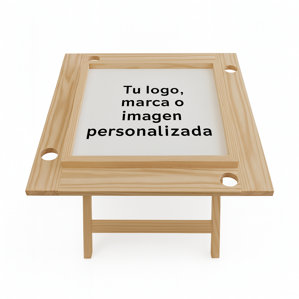 Mesa Dominó Plegable Personalizada de Pino