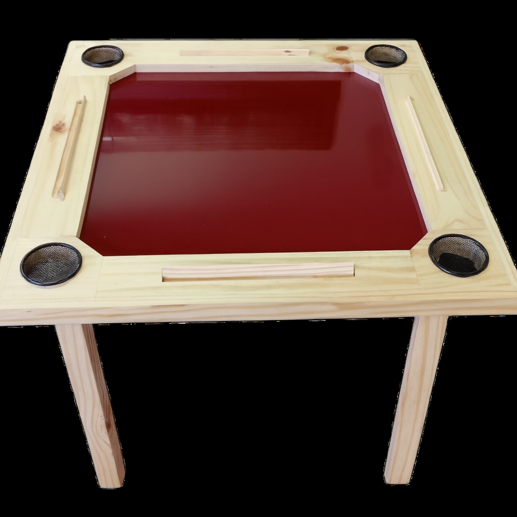 Mesa de Dominó Clásica de Madera y Resina