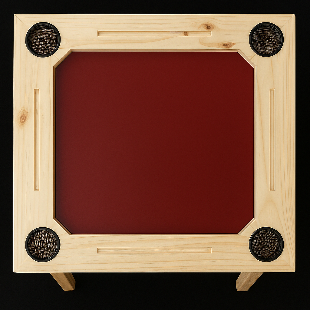 Mesa de Dominó Clásica de Madera y Resina